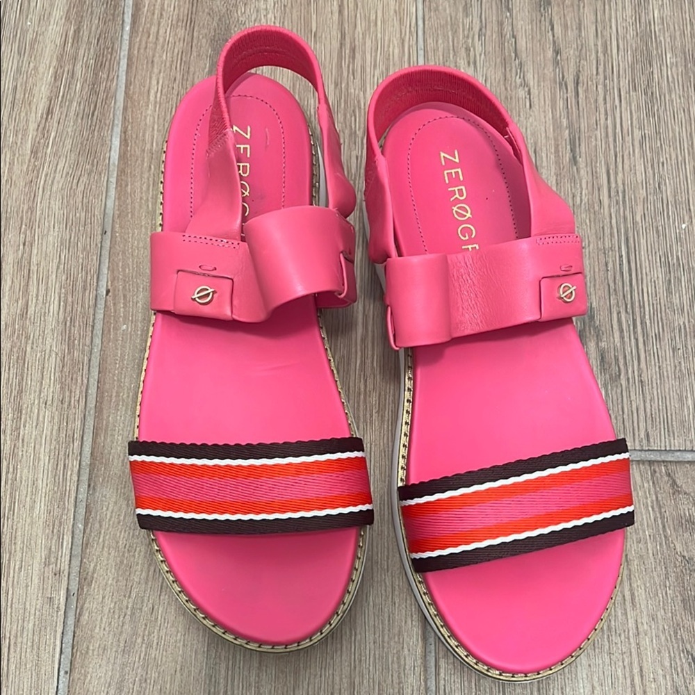 Cole Haan Pink Sandals with Sporty Stripes